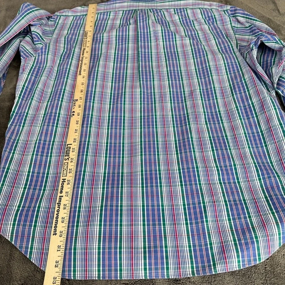 Ralph Lauren Men's Blake‎ Button Down XL Plaid Long Sleeve 100% Two-Ply Cotton